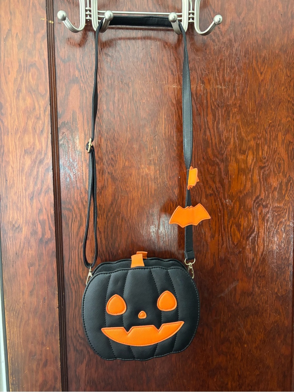 Black & Orange Pumpkin Crossbody Bag - Halloween Novelty NWOT